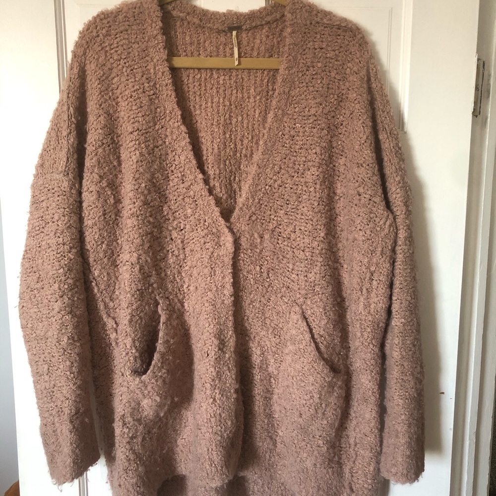 Free people boucle cardigan sweater xs